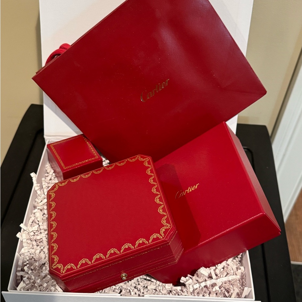 Cartier Red Jewelry Box Set